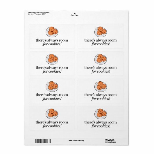 Er is altijd ruimte voor koekjes etiket (Full Sheet)