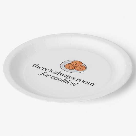 Er is altijd ruimte voor koekjes papieren bordje (Gekanteld)