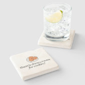 Er is altijd ruimte voor koekjes stenen onderzetter (Zijkant)