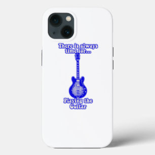 Er is altijd tijd om gitaar te spelen. blauw Case-Mate iPhone case