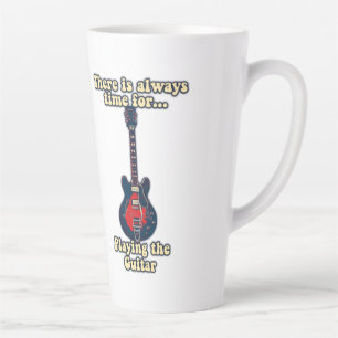 Er is altijd tijd om gitaar te spelen latte mok
