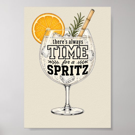 Er is altijd tijd voor een Spritz Poster (Voorkant)