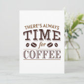 Er is altijd tijd voor koffie bedankkaart (Staand voorkant)