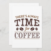 Er is altijd tijd voor koffie bedankkaart (Voorkant / Achterkant)