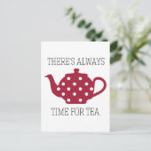 Er is altijd tijd voor thee briefkaart (Staand voorkant)