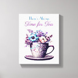 Er is altijd tijd voor thee canvas afdruk