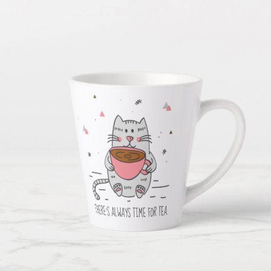 Er is altijd tijd voor thee, Cat Latte Mok (Rechts)