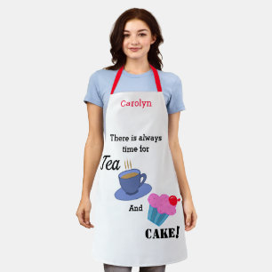 Er is altijd tijd voor thee en cake op maat schort