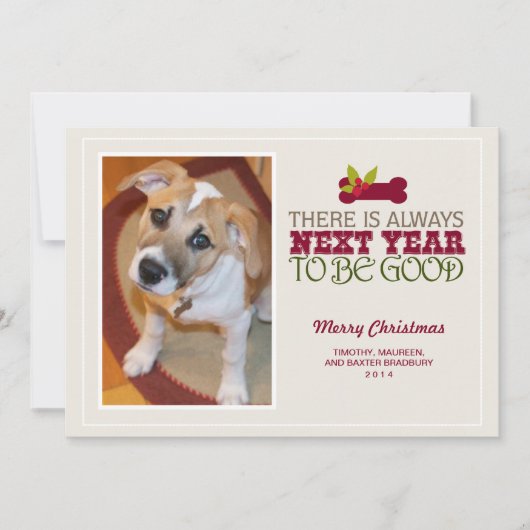 Er is altijd volgend jaar | Vakantiefotokaart Feestdagenkaart (Voorkant)