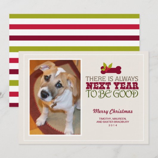 Er is altijd volgend jaar | Vakantiefotokaart Feestdagenkaart (Voorkant / Achterkant)