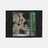 Er is beweging bij de voordeur grappige kat bewegi fleece deken (Voorkant (Horizontaal))