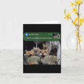 Er is beweging bij de voordeur grappige kat bewegi kaart (Gele Bloem)