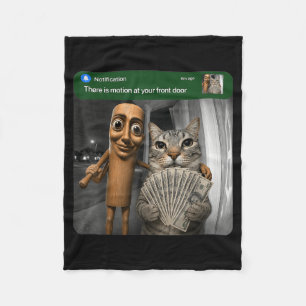 Er Is Beweging Bij De Voordeur Tung Tung Tung Sahu Fleece Deken