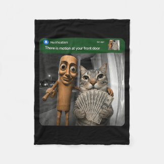 Er Is Beweging Bij De Voordeur Tung Tung Tung Sahu Fleece Deken