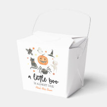 Er is bijna een kleine boe. Baby shower Halloween