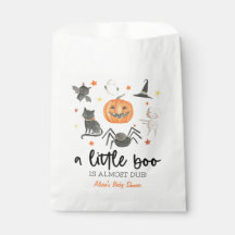 Er is bijna een kleine boe. Baby shower Halloween