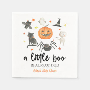Er is bijna een kleine boe. Baby shower Halloween Servet