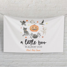 Er is bijna een kleine boe. Baby shower Halloween
