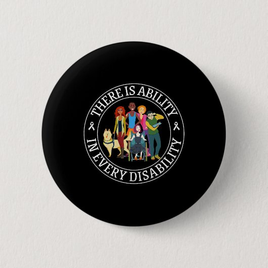 Er is capaciteit in elke gehandicaptenbewustmaking ronde button 5,7 cm (Voorkant)