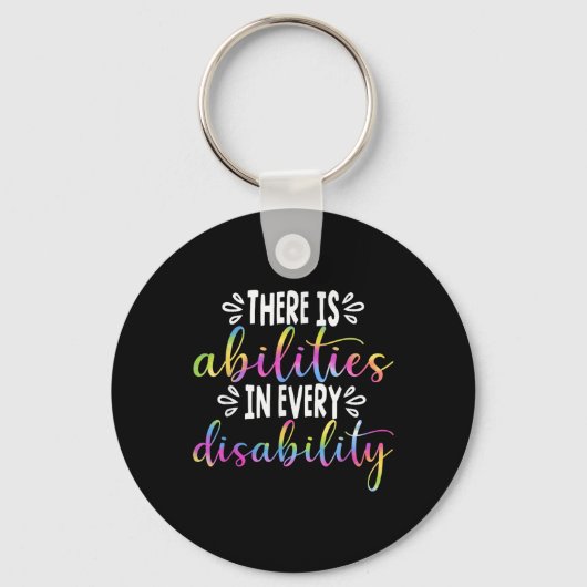 Er is capaciteit in elke gehandicaptenbewustmaking sleutelhanger (Voorkant)