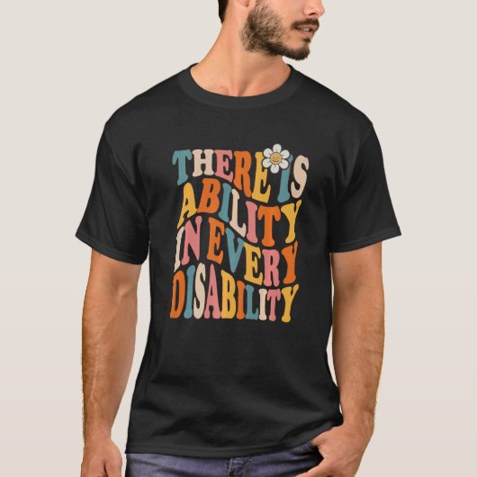 Er is capaciteit in elke gehandicaptenbewustmaking t-shirt (Voorkant)