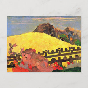 Er is de tempel (Parahi de Marae) van Paul Briefkaart