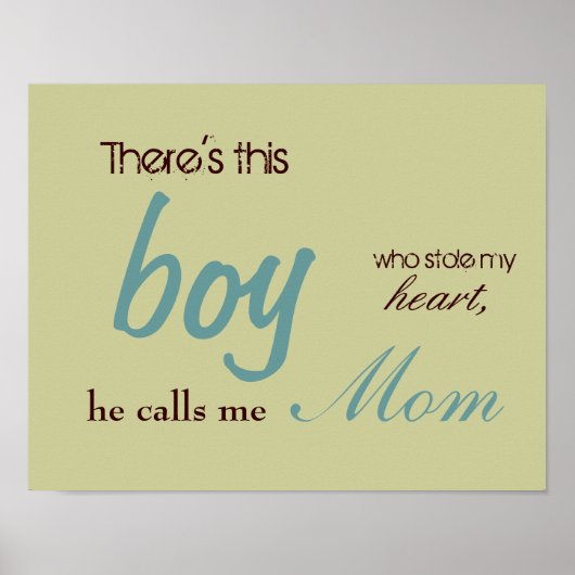 Er is dit, jongen, die mijn hart gestolen heeft poster (Voorkant)