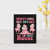 Er is een aantal gastheren in dit huis kerst roze  kaart (Gele Bloem)