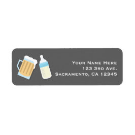 Er Is Een Baby Brouwende Bier Mokken Grijs Douche Etiket