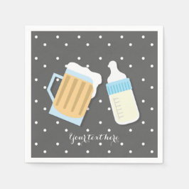 Er Is Een Baby Brouwende Bier Mokken Grijs Douche Servet