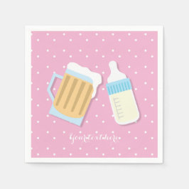 Er Is Een Baby Brouwende Bier Mokken Roze Douche Servet