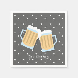 Er is een Baby-brouwerij Mok grijze douche Servet