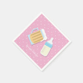 Er is een Baby-brouwerij Mok roze douche Servet (Hoek)