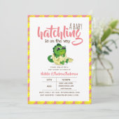 Er is een Baby-hatchling onderweg naar Dinosaur Cu Kaart (Staand voorkant)