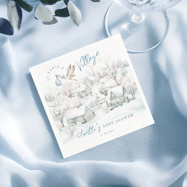 Er is een Baby shower van de Village Blue Boy Stor Servet