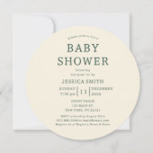 Er is een Baby shower voor dorpswinterillustraties Kaart (Achterkant)