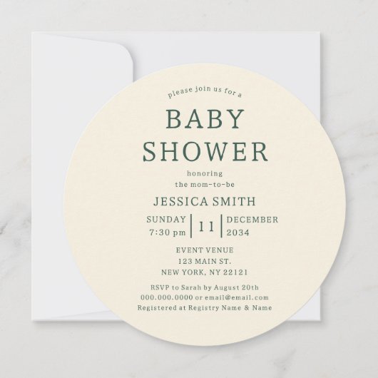 Er is een Baby shower voor dorpswinterillustraties Kaart (Achterkant)