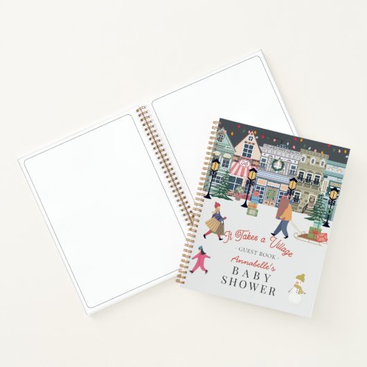 Er is een Baby shower voor een vakantiestad Notitieboek (Binnen)