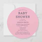 Er is een Baby shower voor een wintermeisje Kaart (Achterkant)