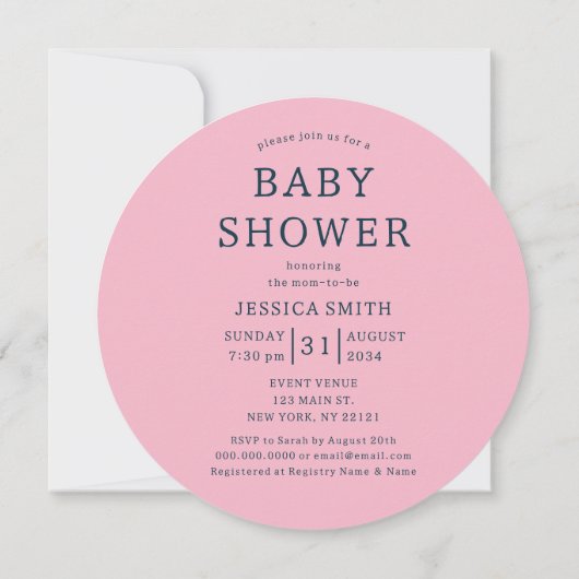 Er is een Baby shower voor een wintermeisje Kaart (Achterkant)