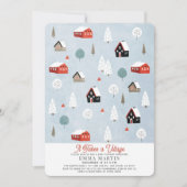 Er is een Baby shower voor kerstvakantie in het do Feestdagenkaart (Voorkant)