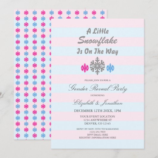 Er is een beetje sneeuwvlok op weg naar het onthul kaart (Voorkant / Achterkant)