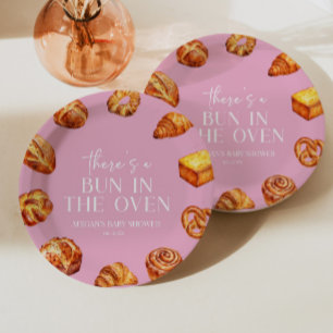 Er Is Een Broodje In De Oven Brood Baby Shower Papieren Bordje