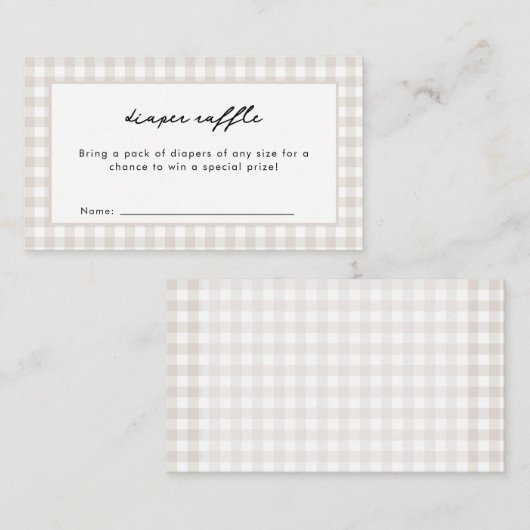 Er is een broodje in het Oven Neutral Baby shower Informatiekaartje (Voorkant / Achterkant)