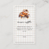 Er is een broodje in het Oven Neutral Baby shower Informatiekaartje (Voorkant)