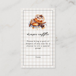 Er is een broodje in het Oven Neutral Baby shower Informatiekaartje