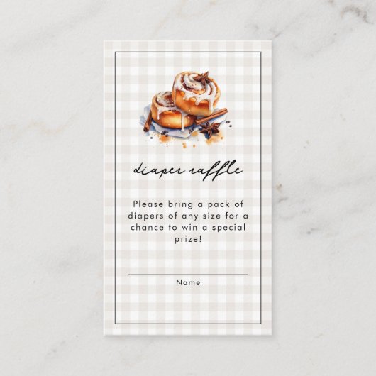 Er is een broodje in het Oven Neutral Baby shower Informatiekaartje (Voorkant)