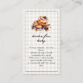 Er is een broodje in het Oven Neutral Baby shower Informatiekaartje (Voorkant)