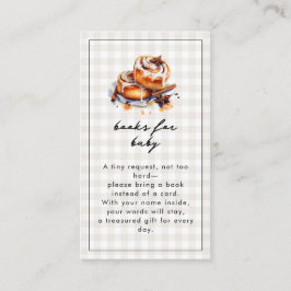 Er is een broodje in het Oven Neutral Baby shower Informatiekaartje