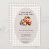 Er is een broodje in het Oven Neutral Baby shower Kaart (Voorkant / Achterkant)